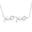White Gold, variant on Jocelyn 18k White Gold Plated XOXO Pendant Necklace with Swarovski Crystals