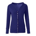 thumbnail image 5 of DHFJKG Womens Cardigan Sweaters Knitted Slim Fit Solid Color Long Sleeve V Neck Button Down Jacket Fitness Versatile Outerwear, 5 of 5