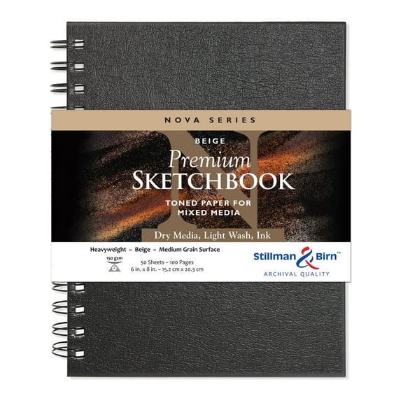 Stillman & Birn Nova Series Wire-Bound Sketchbook, Beige, 6" x 8"
