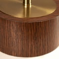 thumbnail image 6 of Better Homes & Gardens 16.25" Walnut and Brushed Brass Finish Woodgrain Touch Table Lamp, 6 of 7