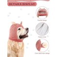 thumbnail image 3 of 1PC Single Color Rabbit Ears Shape Warm And Windproof Pet Hat Head Cover For Large Dogs Daily Use, 3 of 4
