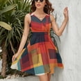 thumbnail image 3 of Geometric Abstract Art Colorful Squares Sleeveless Dress Women Summer Evening Dresses Ladies Sundress, 3 of 7