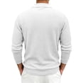 thumbnail image 6 of Aimik Polo Shirts for Men Long Sleeve Ribbed Texture Button Placket Casual Solid Shirts Fall Winter Lightweight Cozy Collared Tops, 6 of 6