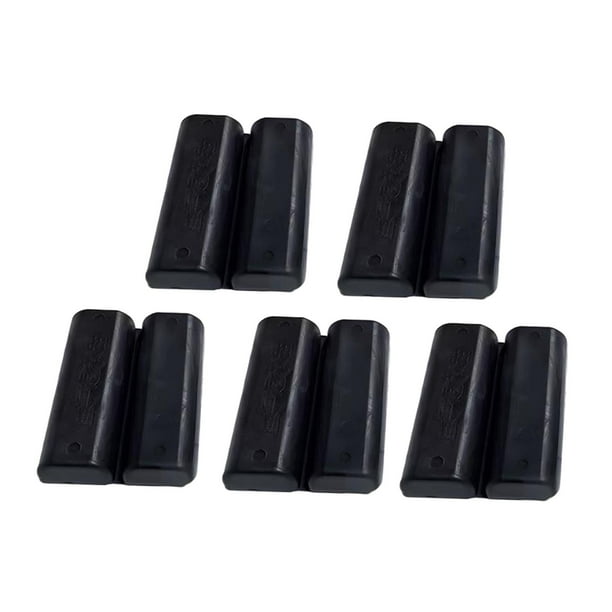 5 clips de fijación para caña de pescar, bola fija para pesca, goma elástica antideslizante. negro