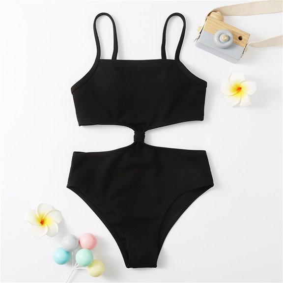 Girls Bathing Suit Kids 1 PC Swimsuit Girls Cute Girl Clothes for Teenage Girls 7-8 Years