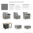 thumbnail image 2 of Vcatnet Outdoor Conversation Set 13 Pieces Sectional Sofa with 46" Fire Pit All Weather Wicker Patio Furniture Set with Ottoman for Garden,Backyard,Dark Gray, 2 of 10