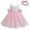 Pink, variant on Girls Dress Baby Formal&nbsp;Tutu Set Dress+Headband Bowknot&nbsp;Princess Wedding Lace Party Dresses Clothes Outfit 3M,6M,12M,18M,24M