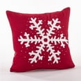 thumbnail image 1 of SARO 6402.R18S Coussin de Flocon de Neige Carré de 18 Po Rouge, 1 of 6