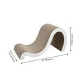 thumbnail image 6 of THE LICKER STORE Kona 27" Modern Cardboard Double-Sided Wave Cat Scratcher with Catnip, Cloud, CSR1013B, 6 of 7