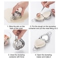 thumbnail image 4 of Inteprter Moldes para rebanar para hacer dumplings, dispositivos portátiles de acero inoxidable, molde para dumplings en forma de corazón, Utensilios de cocina, 4 of 6