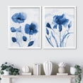 thumbnail image 2 of PixonSign Framed Wall Art Pastel Blue Daisy Tulip Posters, Set of 2 Nature Wilderness Floral Botanical Modern Illustrations Wall Decor, Adhesive Canvas Prints for Home Decor - 8"x10" White, 2 of 5