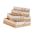 thumbnail image 4 of 4 cestas de almacenamiento para estantes, cesta de almacenamiento de cuerda de papel para estantes, caja organizadora rectangular para mesa de centro,, 4 of 8