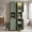 Green, variant on LEDREM Bathroom Storage Cabinet 67" Tall Narrow Wooden Freestanding Cabinet with Automatic Door Lights, Adjustable Shelves,White