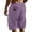 Purple, variant on Men's Summer Striped Athletic Shorts Men's Multi-Pocket Casual Shorts Army Green L