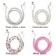 thumbnail image 5 of Methold Cables de carga rápida USB C con cuentas de colores para mujeres amantes del estilo. Cable anti-USB 4 en 1. Teléfono y Comunicación tipo+3 1 metro, 5 of 6