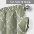 thumbnail image 6 of Sage Green Stripes Farmhouse Short Window Curtain Valances, Simple Geometric Modern Monochrome Rod Pocket Kitchen Valances for Living Room Bedroom Bathroom Cafe 42" x 18", 6 of 8