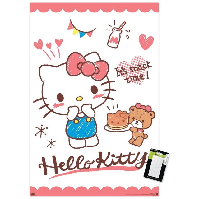 Hello Kitty: 25 Snack Time - Kitty Pancakes Wall Poster, 22.375" x 34" Framed