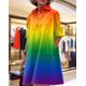 thumbnail image 4 of Vestido Zhyaj con botones y lunares de manga larga para mujer, talla grande, 4 of 6
