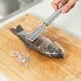 thumbnail image 3 of Cheers.US 3 Pcs Stainless Steel Fish Scale Remover Cleaner Scaler Scraper Peeler Kitchen Tool,with Stainless Steel Sawtooth,Easily Remove Fish Scales Cleaning Scraper, 3 of 7