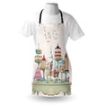 thumbnail image 4 of Cookie Apron, Appetizing Cakes and Glass Jars Set on a Table Vibrant Swirling Ornaments, Unisex Kitchen Bib with Adjustable Neck for Cooking Gardening, Adult Size, Cream Seafoam, by Ambesonne, 4 of 4
