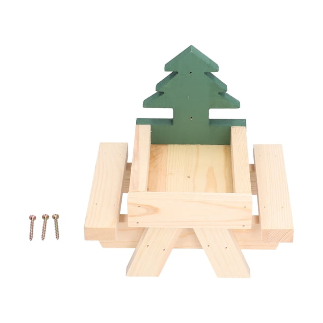 Oubit Squirrel Feederwith Corn Cob Holder,Squirrel Picnic Table Wooden Squirrel Feeder Squirrel Picnic Table High-Intensity Output