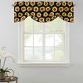 thumbnail image 2 of Tie Up Valances for Windows, Orange Sunflowers Fall Adjustable Valance Curtains Window Treatment for Living Room, Thanksgiving Botanical Floral Rod Pocket Kitchen Curtains & Drapes 60x18 Inch, 2 of 9