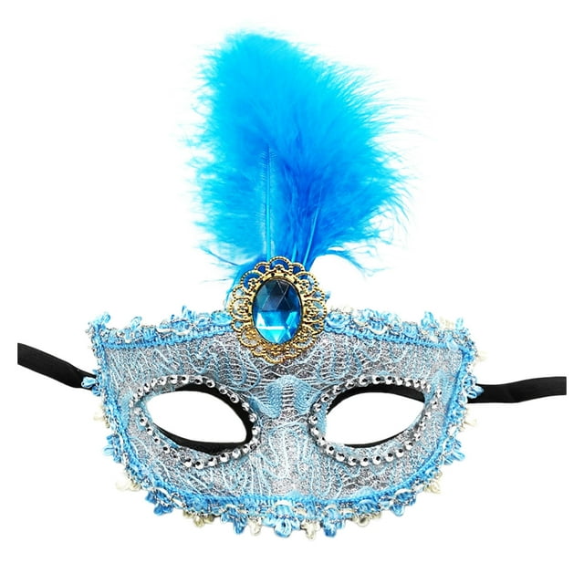 2025 Femmes Maquillage Danse Protection Visage Peint avec Poudre d'Or Demi-Visage Carnaval Fête Protection Visage