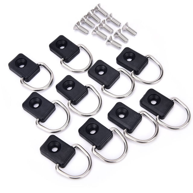Scienceny 10 piezas de amarres de Kayak de pesca de acero inoxidable RV, remolque, toldo, anillos de amarre, tablero, piezas de reparación de Type4 NO4