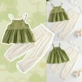 thumbnail image 2 of Siilsaa Baby Girl Easter Outfit Girl Summer Clothes Short Sleeve Romper Elastic Waist Shorts 2Pcs Outfits Set A,110, 2 of 9