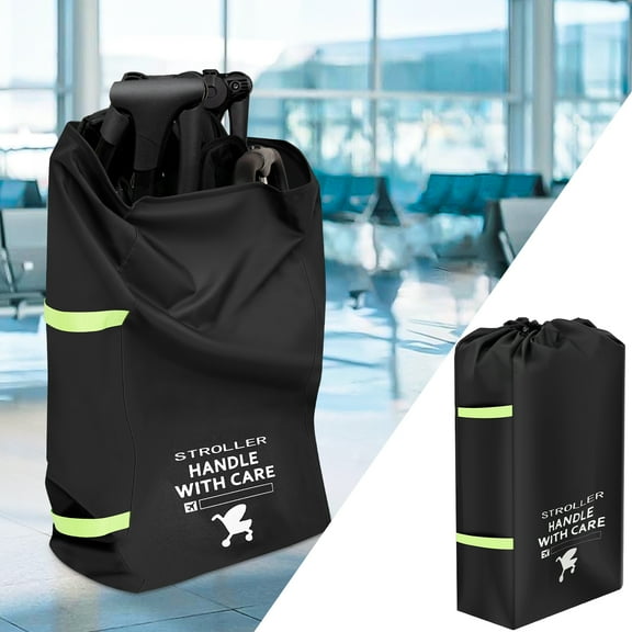 Stroller Bag for Airplane Stroller Cover for Airplane Travel, 44.8" H x 21" W x 12.2" D Fits Most Sizes Stroller Travel Bag for Single, Double Jogging Stroller