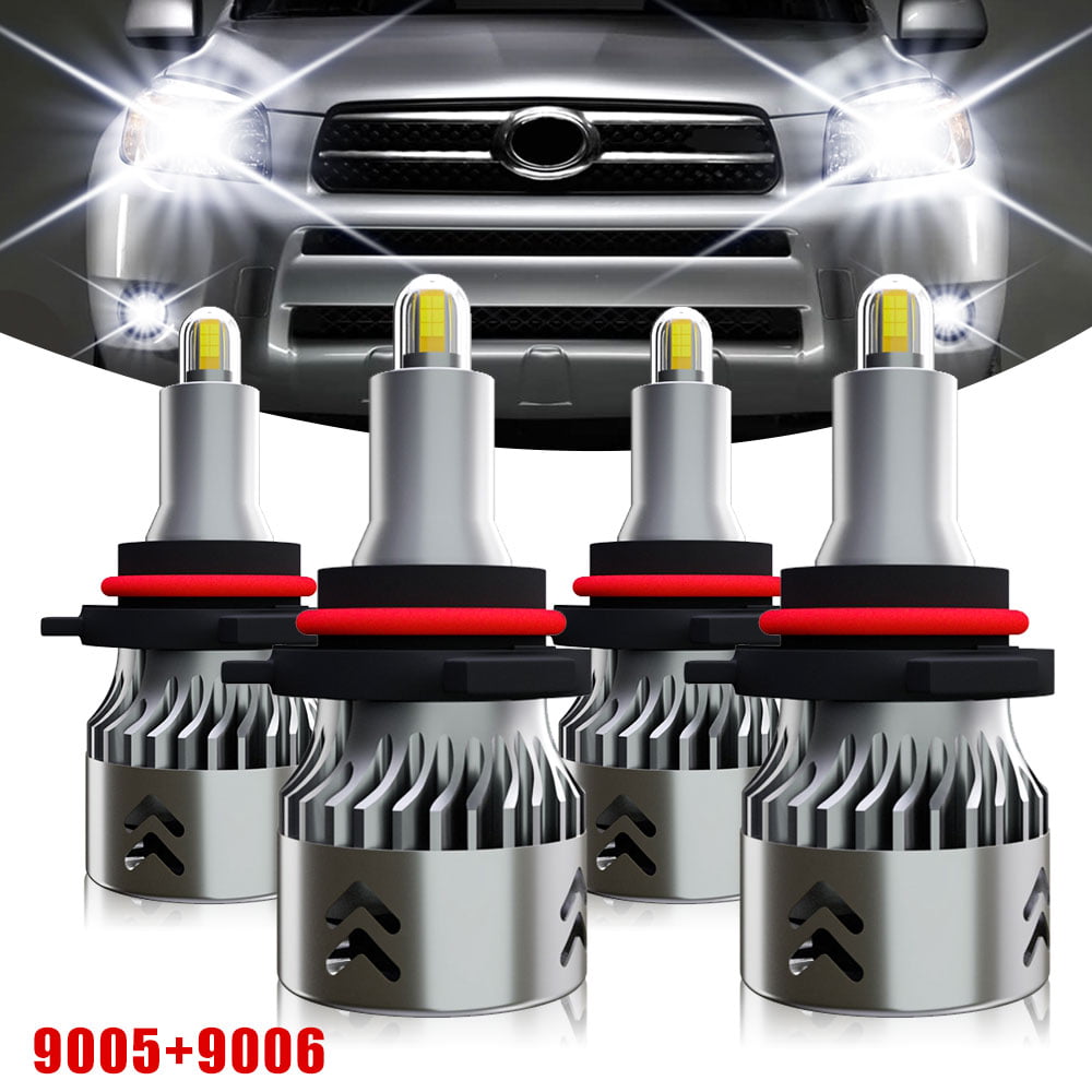 4x 9005 9006 LED Headlight Kit Bulbs For Honda Odyssey 2008 2007 2006 2005 6000K 