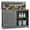 Gray, variant on Ktaxon Gray PVC Outdoor Storage Cabinet, Weatherproof Patio Organizer with Open Shelves & Decorative Cutout