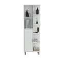 thumbnail image 6 of Linen Bathroom Cabinet 63" H, White - Tall Storage Tower with 7 Shelves & 1 Drawer - Freestanding Bathroom Organizer for Towels & Essentials, 6 of 7