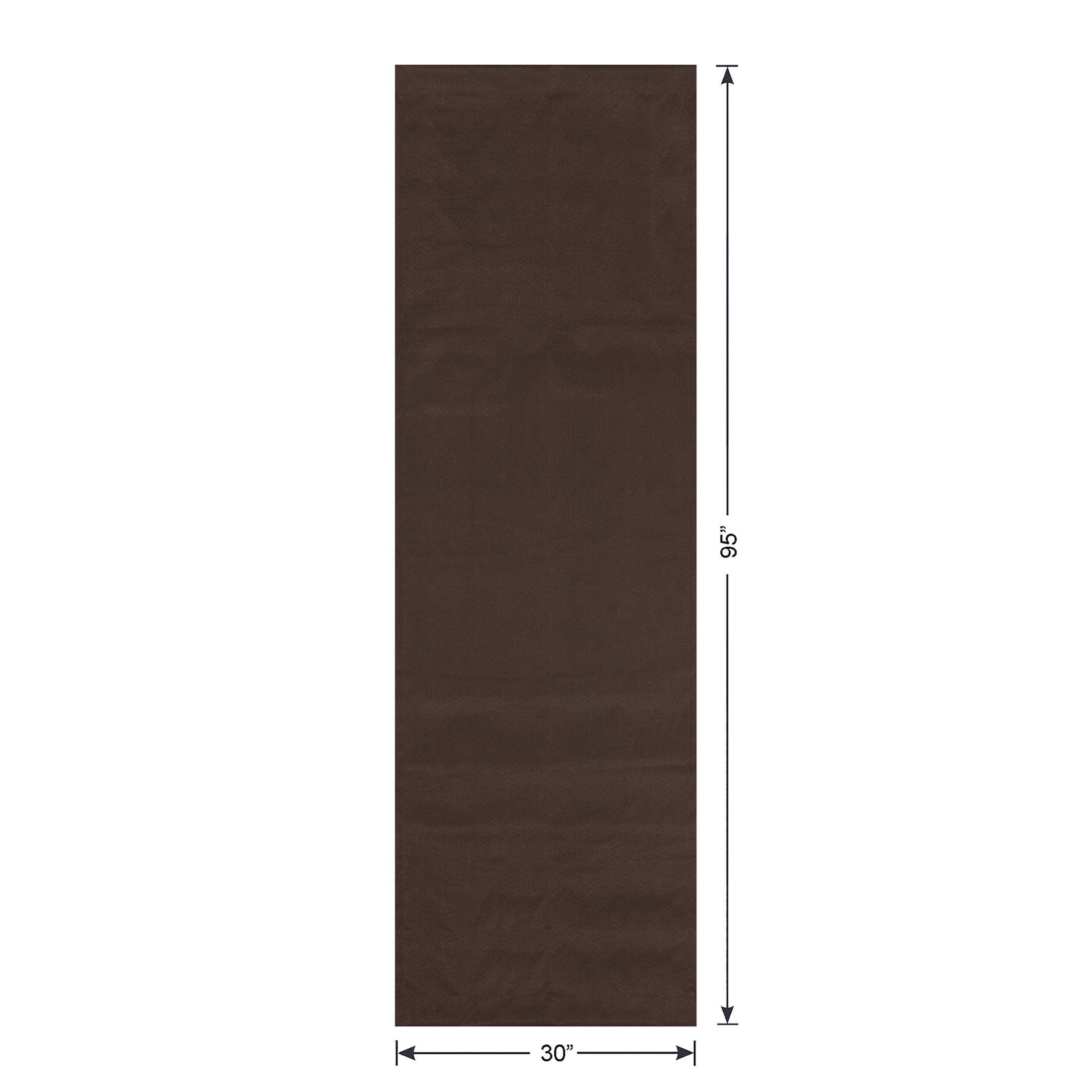 Mainstays Brown Solid Blackout Rod Pocket with Back Tabs Curtain Panel Pair, Set of 2, 30" W x 95" L