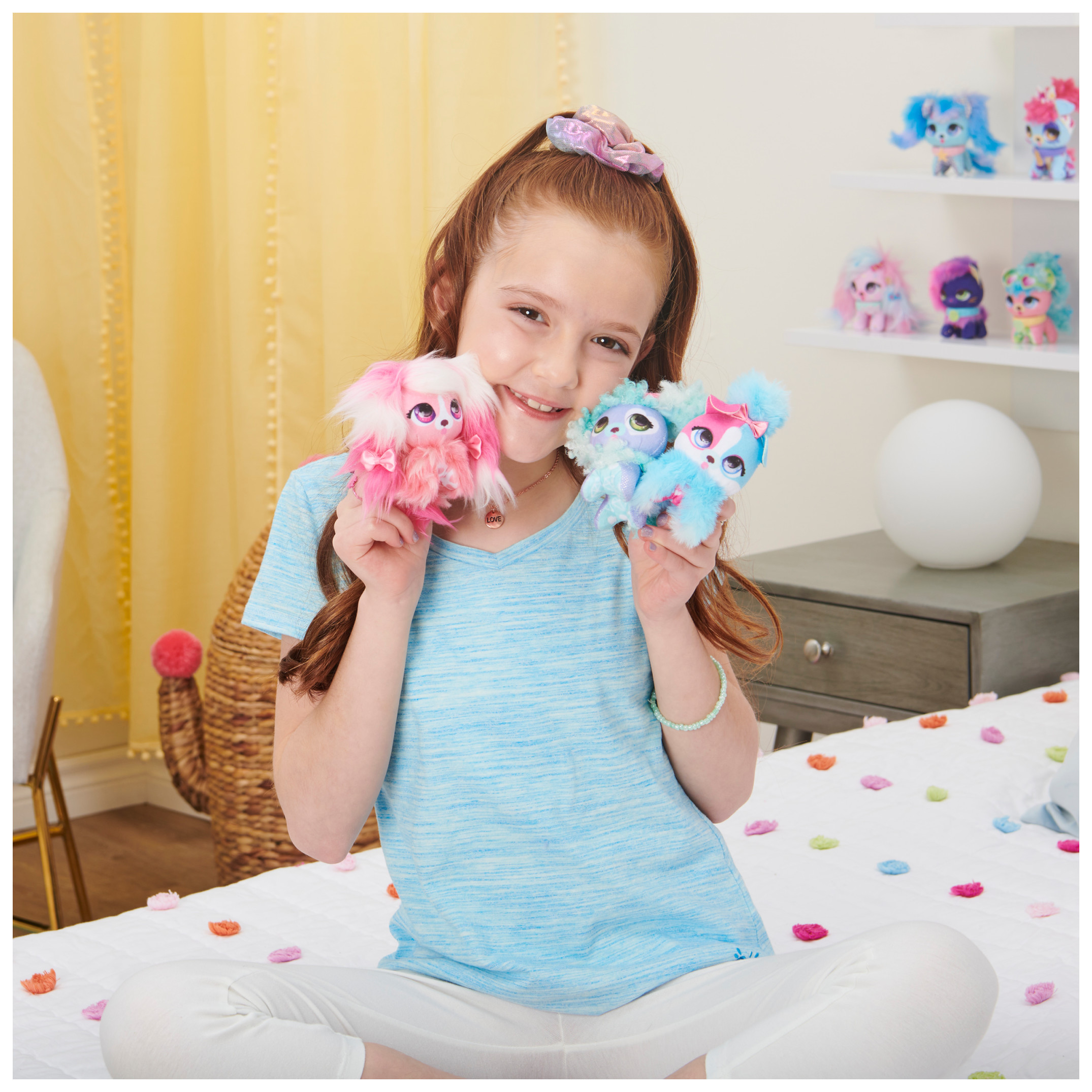 Present Pets Minis 3-Pack Fluffy BFFs, 3-inch Plush Toys