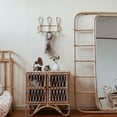 thumbnail image 4 of 1 Pcs 40X20Cm Rattan Wall Hooks Kids Garments Organizer Rack & 2Pcs 31 X 18Cm Rattan Clothes Hanger Kids, 4 of 7