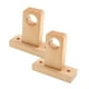thumbnail image 4 of 2 soportes de madera para barra de cortina, soporte de extremo de madera, resistentes, fáciles de instalar. Agujero individual, 4 of 9