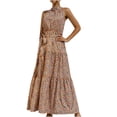 thumbnail image 2 of SMihono Robe Maxi Bohème d'Été pour Femmes Grande Taille Mode Été Dos Nu Sans Manches Imprimé Sexy Décontracté Robe Longue de Plage, 2 of 9