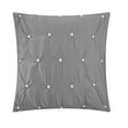 thumbnail image 4 of chic Home cheryl 10 Piece comforter complete Bag Pleated Ruched Ruffled Bedding with Sheet Set, Queen, grey, 4 of 6