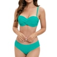 thumbnail image 1 of Traje de baño para mujer, bikini de tirantes sin espalda de color liso para mujer, trajes de baño para mujer, conjuntos de bikini para mujer, trajes de baño de bikini para mujer, 1 of 8