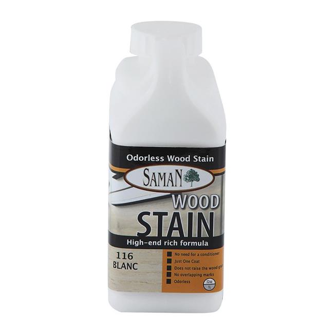 Saman 1900950 SemiTransparent Whitewash WaterBased Wood Stain, 32 oz