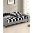thumbnail image 2 of Black Striped Couch Cushion Covers Stretch, Washable Sofa Seat Covers Individual Seat Cushion Sofa Slipcovers Modern Farmhouse Black and White Stripes Couch Cover Furniture Protector M-1PCS, 2 of 7