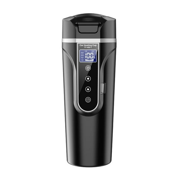 Vehicle Heated Water Cup Electric Kettle Heat Preservation 12.0V Car 24V Truck Household Vehicle Water Heaters Small Electrical Appliances LCD Display Kettle