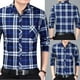 thumbnail image 4 of Camisa a cuadros de manga larga para hombres camisa a cuadros para hombres camisa de ajuste regular para hombres camisa casual para hombres ANGGREK  Otros, 4 of 8