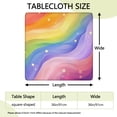 thumbnail image 2 of Rainbow Tie Dye Wave Pattern Square Fitted Tablecloth with Elastic Edge,Square Table Cover,Washable Elastic Table Cover for Home Kitchen Party Decor 36"x36", 2 of 6