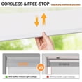 thumbnail image 4 of No-Drill Cordless Zebra Blinds - Dual Layer Light Filtering & Room Darkening, Free-Stop Lift, Easy Install, Day & Night Privacy with Valance for Window, White, 4 of 4