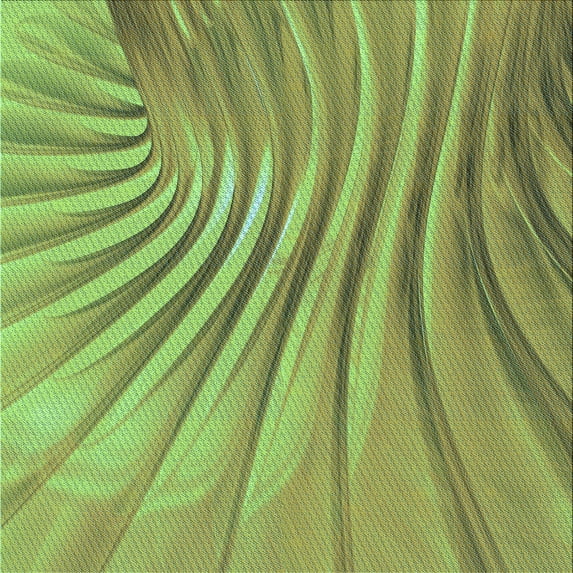 Ahgly Company Machine Washable Indoor Square Transitional YellowGreen Area Rugs, 7' Square