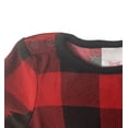 thumbnail image 5 of North Pole Trading Co. Plaid Baby Unisex Long Sleeve One Piece Suit - Red Black Plaid, 18 Months, 5 of 5