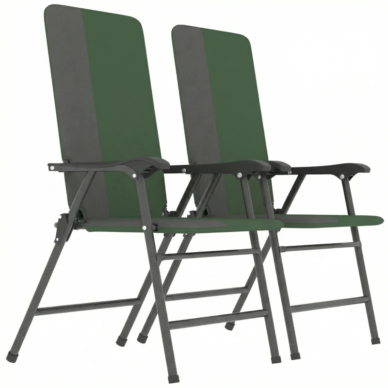 Outdoor High Back Chairs Set,Lawn Chairs,Folding Camping Chairs,Patio Chairs Set of 2