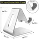 thumbnail image 4 of Soporte para teléfono móvil, cuna, soporte, soporte de escritorio de aluminio compatible con Switch, todos los teléfonos inteligentes, iPhone 11 Pro Xs Max Xr X Se 8 7 6 6s Plus SE 5 5s-Silver JAMW Sencillez, 4 of 5